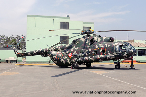Peruvian Army Mil Mi-8MTV EP-645 at Lima Callao (2014)