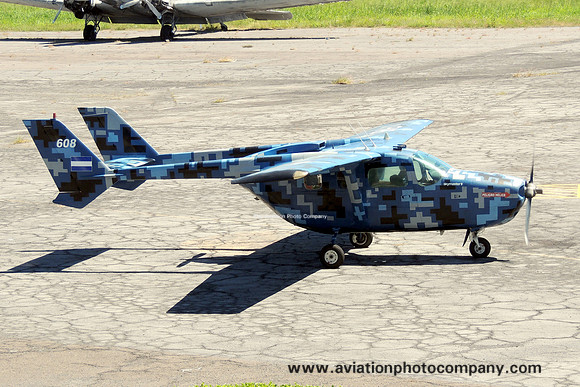 El Salvador Air Force Cessna 337G 608 at Ilpango (2014)