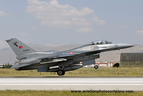 Turkish AF 191 Filo GD F-16C 93-0674 at Konya during Anatolian Eagle (2014)