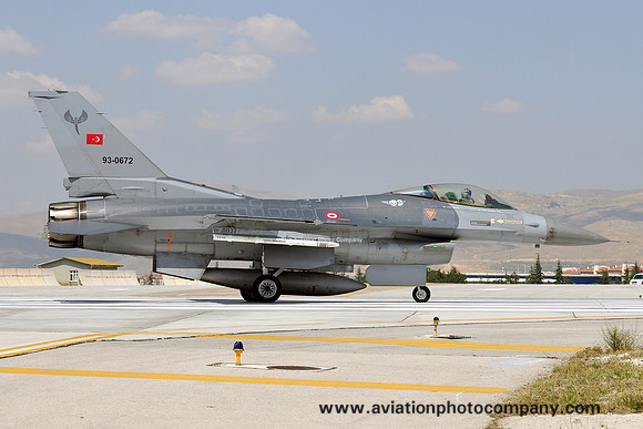 Turkish AF 132 Filo GD F-16C 93-0672 at Konya during Anatolian Eagle (2014)