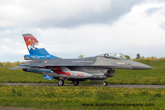 Dutch Air Force 313 Squadron GD F-16AM J-196 at NATO Tiger Meet 2012 Orland