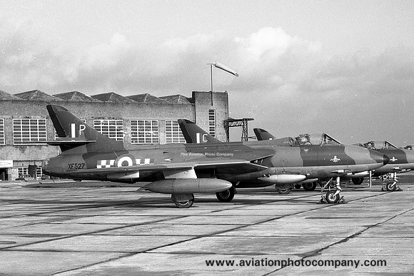 RAF 19 Squadron Hawker Hutner F.6 XF527/P at RAF Stradishall (1960)