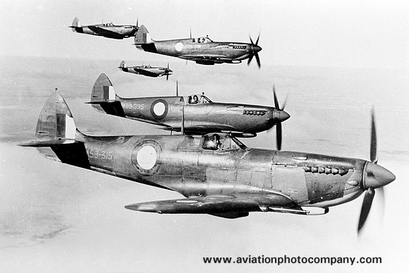 RAAF Supermarine Spitfire F.12 A58-315 Air to Air