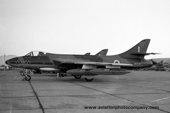 RAF 74 Squadron Hawker Hunter F.6 XE591 at Nicosia
