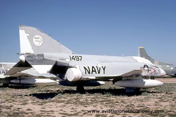 US Navy NATF Lakehurst McDonnell TF-4J Phantom 151497 at MASDC Davis Monthan (1977)