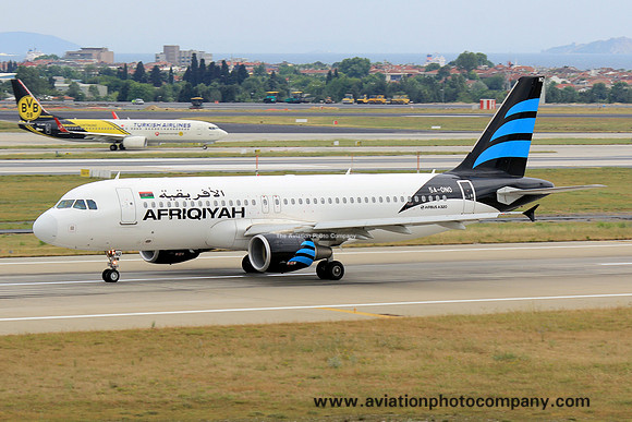 Afriqiyah Airbus A320-200 5A-ONO at Istanbul IAP (2014)