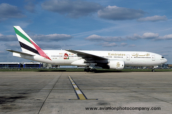 Emirates Boeing 777-200 A6-EME at London Heathrow (1999)