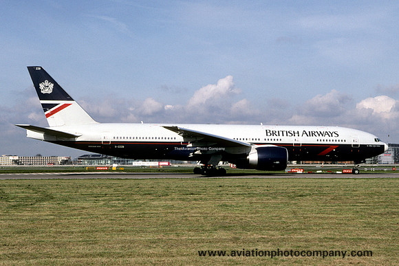 British Airways Boeing 777-200 G-ZZZB at London Heathrow (1999)