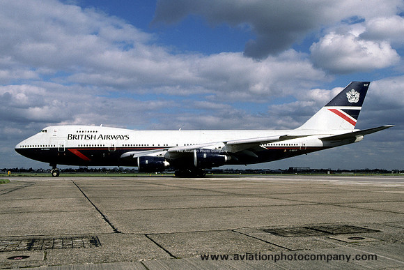 British Airways Boeing 747-400 G-BDXP at London Heathrow (1999)