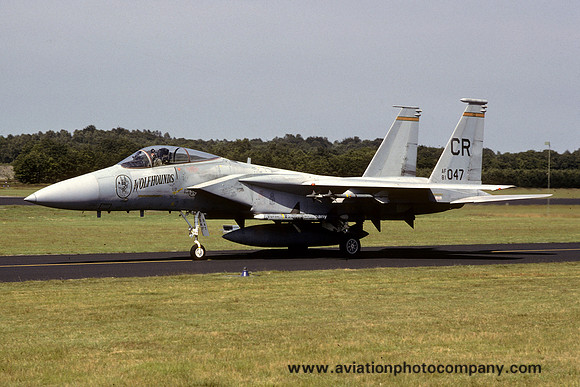 USAF 32 TFS McDonnell Douglas F-15C Eagle 81-0047/CR (1987)