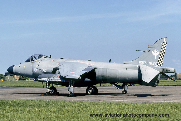 Royal Navy 801 Squadron BAE Sea Harrier F/A.2 XZ499/L003 at RAF Waddington (2001)