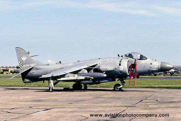 Royal Navy 801 Squadron BAE Sea Harrier F/A.2 ZE690/L005 at RAF Waddington (2001)
