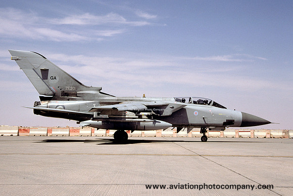 RAF 43 Squadron Panavia Tornado F.3 ZE201/GA at Prince Sultan AB (2001)