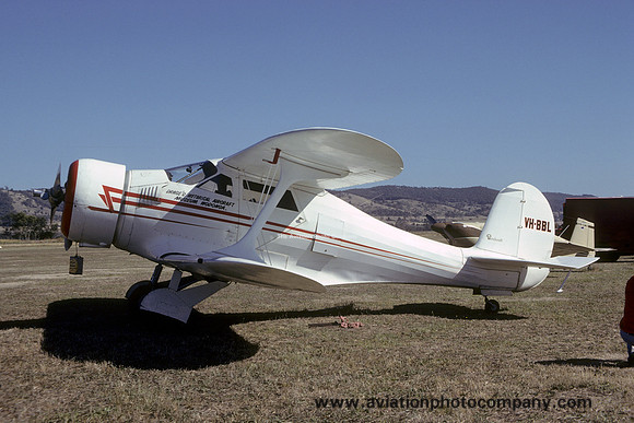 Drake's Historical Aircraft Museum Beech D17R Staggerwing VH-BBL (1980)