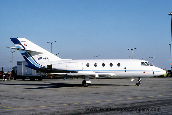 Panamanian Government Dassault Falcon 20F HP-1A at Heathrow (1980)
