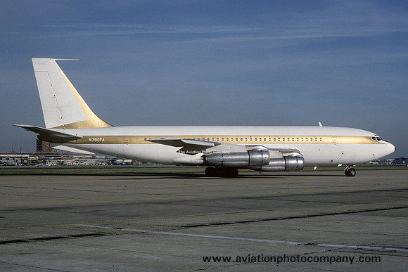Boeing 707-138(B) N790FA at Heathrow (1979)