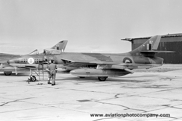 RAF 58 Squadron Hawker Hunter FGA.9 XG252/87 at RAF Lossiemouth (1976)