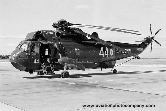 Royal Navy 826 Squadron Westland Sea King HAS.1 XV673/TG144 at RAF Lossiemouth (1976)