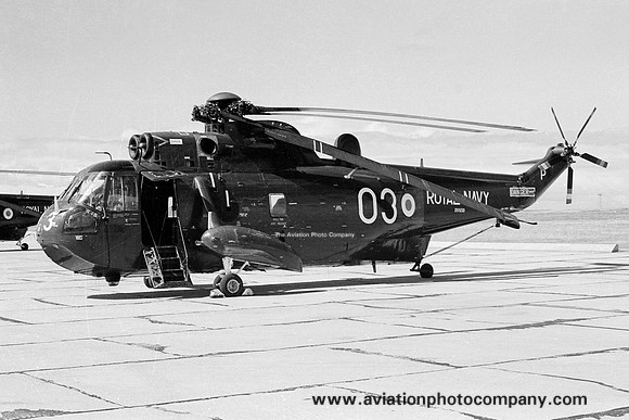 Royal Navy 819 Squadron Westland Sea King HAS.1 XV650/PW303 at RAF Lossiemouth (1976)