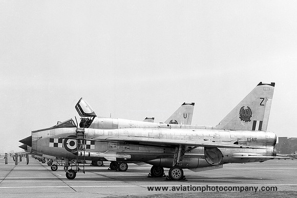 RAF 56 Squadron English Electric Lightning T.5 XS417/Z at RAF Wattisham (1976)