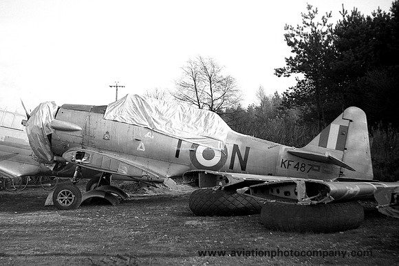 RAF Noorduyn AT-6A Harvard Mk.IIB KF487 at Blackbushe (1957)