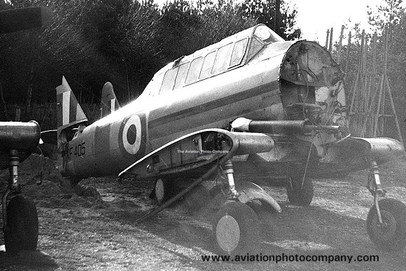 RAF Noorduyn AT-6A Harvard Mk.IIB KF405 at Blackbushe (1957)
