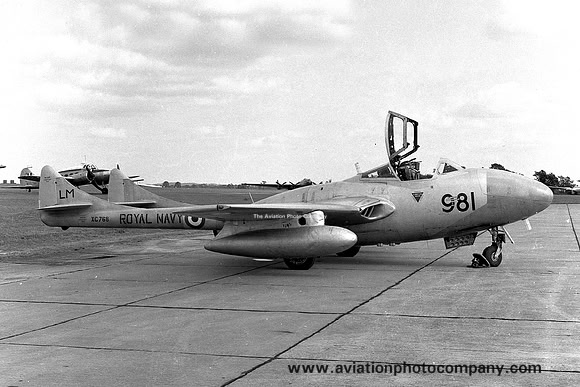 Royal Navy Lossiemouth Station Flight De Havilland Sea Vampire T.22 XG768/LM981