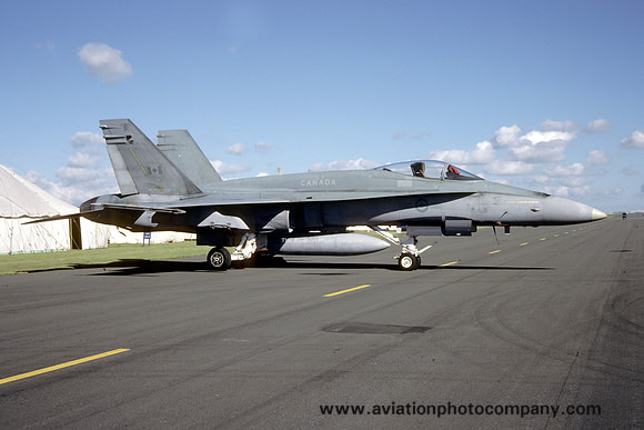 Canadian Armed Forces 1 CAG McDonnell Douglas CF-188 Hornet 188751 at RAF St Mawgan (1987)
