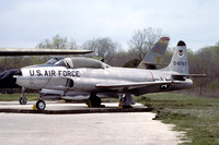 USAF Lockheed T-33A Shooting Star 56-1767 displayed at Kelly AFB (1978)
