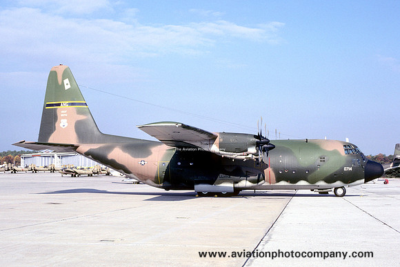 USAF Wyoming ANG 187 TAS Lockheed C-130B Hercules 58-0714 (1980)