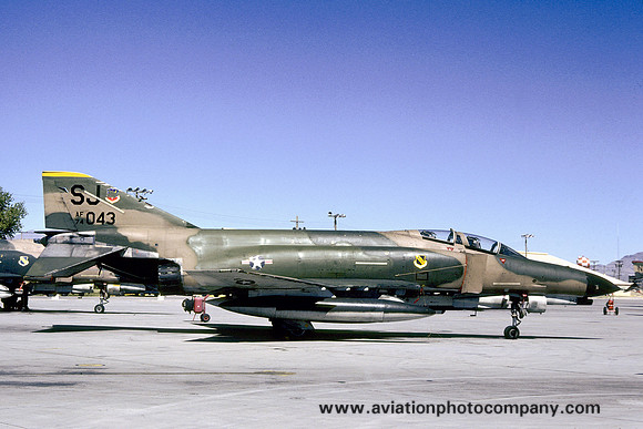 USAF 4 TFW 336 TFS McDonnell F-4E Phantom 74-1043/SJ at Nellis AFB (1980)