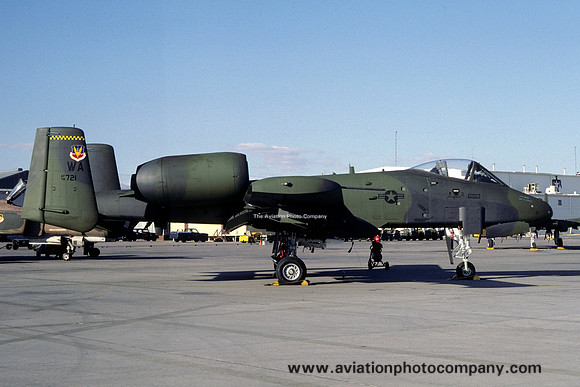 USAF 57 FWW 422 FWS Fairchild A-10A Thunderbolt 78-0721/WA at Nellis AFB (1980)