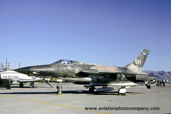 USAF AFres 465 TFS Republic F-105D Thunderchief 62-4242/SH at Nellis AFB (1980)