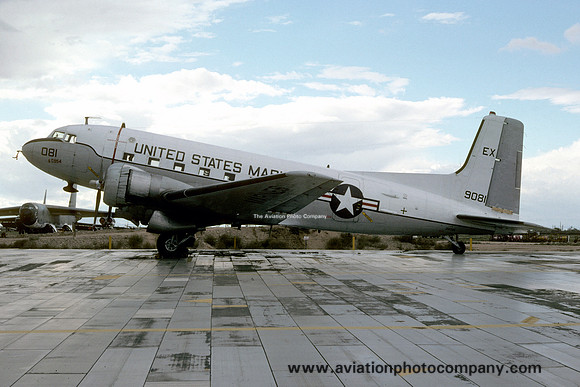 US Marines Douglas C-117D Skytrain 39081 at MASDC Davis Monthan (1978)