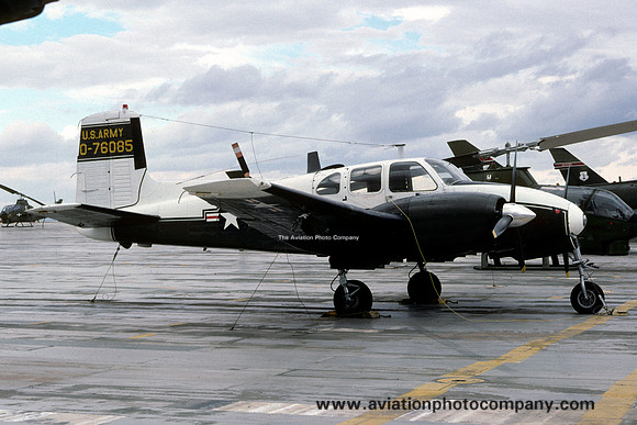 US Army Beech U-8G Seminole 57-6085 at MASDC Davis Monthan (1978)