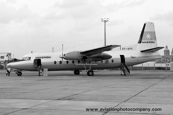 Maersk Air Fokker F-27-500 Friendship OY-APC at Malta Luqa