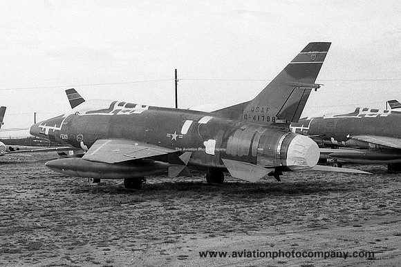 USAF Ohio ANG 166 TFS North American F-100C Super Sabre 54-1798 at MASDC Davis Monthan (1972)