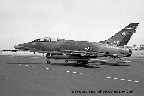 USAF Ohio ANG 166 TFS North American F-100F Super Sabre 56-3730 (1974)