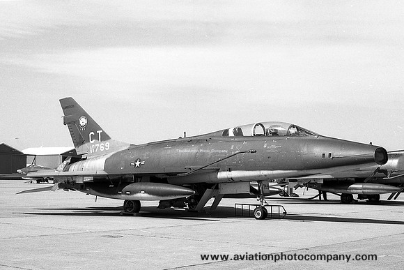 USAF Connecticut ANG 118 TFS North American F-100F Super Sabre 56-3769/CT