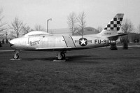 USAF North American F-86A Sabre 47-0614 displayed at Chaute AFB (1971)