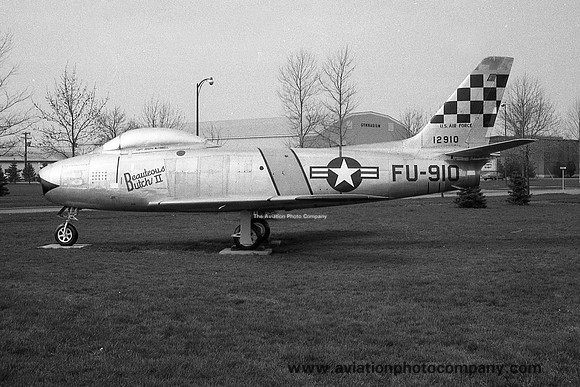 USAF North American F-86A Sabre 47-0614 displayed at Chaute AFB (1971)