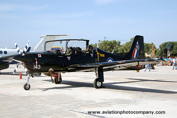 RAF 72 Squadron Short Tucano T.1 ZF143 at Malta Luqa IAP (2012)