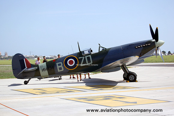 Supermarine Spitfire LF.IX G-ASJV/MH434 at Malta Luqa IAP (2012)