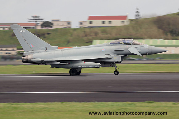 RAF BAE Typhoon FGR.4 ZK433 at Lajes (2025)