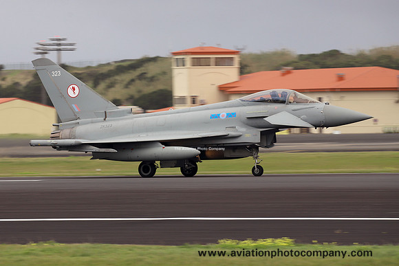 RAF 6 Squadron BAE Typhoon FGR.4 ZK323 at Lajes (2025)