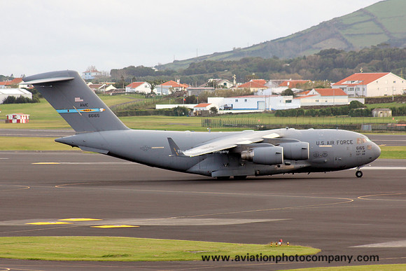USAF 436/512 AW McDonnell Douglas C-17A Globemaster 06-6165 at Lajes (2012)