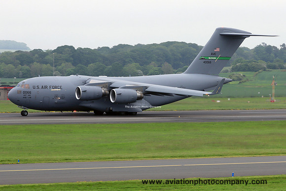 USAF 62/446 AW McDonnell Douglas C-17A Globemaster 94-0066 at Prestwick (2024)