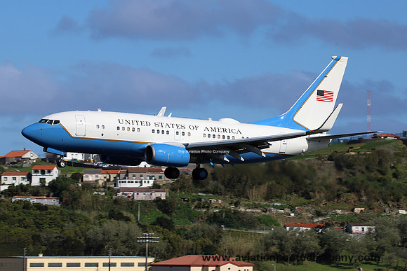 USAF 89 AW Boeing C-40B at Lajes (2025)
