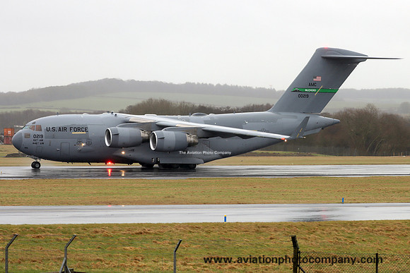 USAF 62/446 AW McDonnell Douglas C-17A Globemaster 10-0219 at Prestwick (2025)