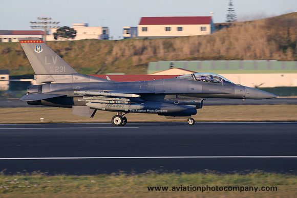 USAF AFRC 93 FS GD F-16C Fighting Falcon 86-0231 (706 AGRS marks) at Lajes (2025)